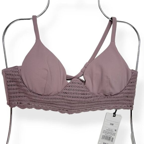 Shade & Shore Other - Shade & Shore Purple Mauve Underwired Bikini Top 32B